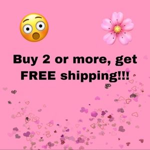 Buy 2 or more items and shipping is FREE!!!